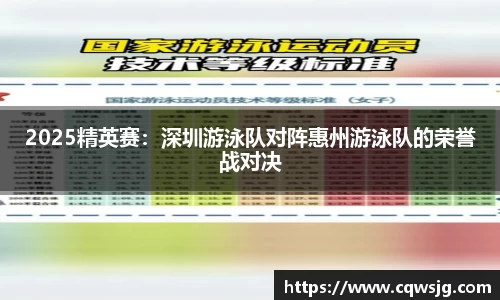 2025精英赛：深圳游泳队对阵惠州游泳队的荣誉战对决